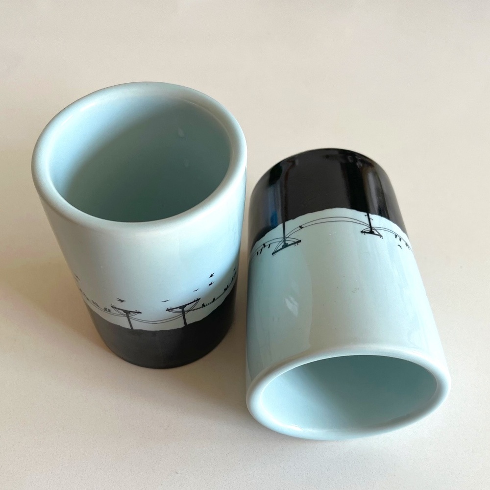 Fishs’ Eddy Birds on a Wire 8oz Tumblers/Mugs